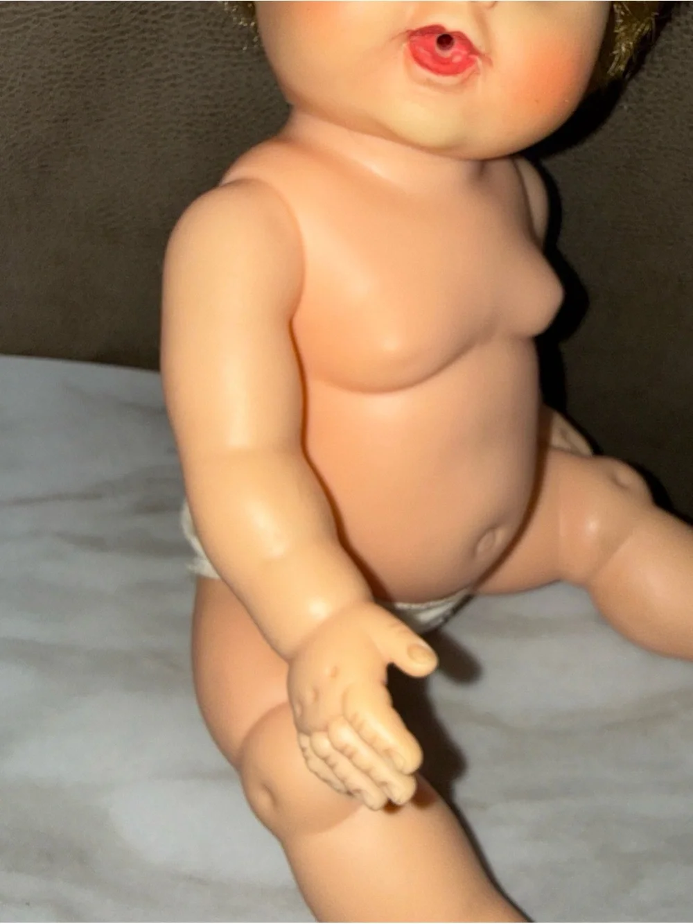 VTG Madame Alexander 11” Kathy Baby Doll Drink Wet Sleep Eyes Rooted Hair Nude